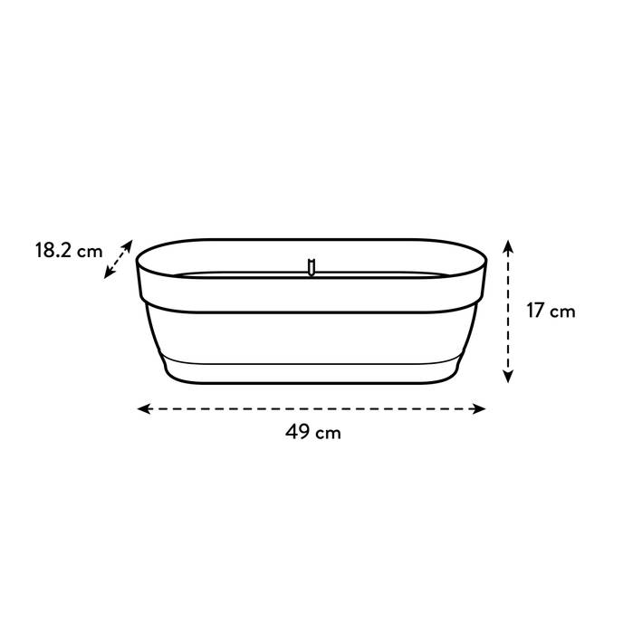 vibia campana balkonbak 50cm vintage blauw